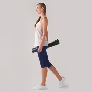 Lululemon In The Flow Crop IIHeathered Cadet Blue